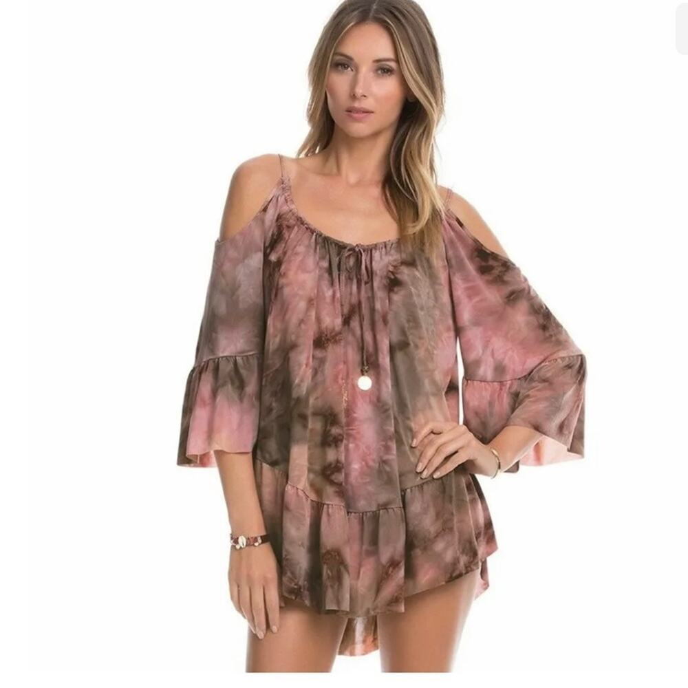 Ale by Alessandra Mother Earth Tie Dye Tunic Dress Size Medium